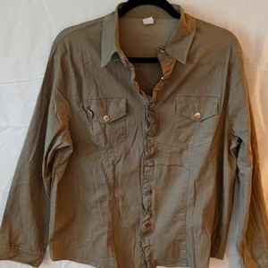 Stretching denim style lightweight shirt